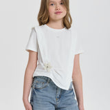 Choupette 3D Flower Asymmetry T-Shirt