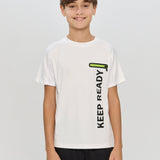 Sports T-shirt with Print, White(122)