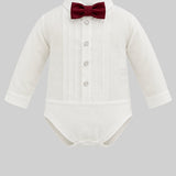 Choupette Smart Bodysuit With Maroon Bow-Tie