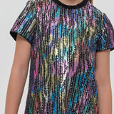 Textured dress, floral print(86)
