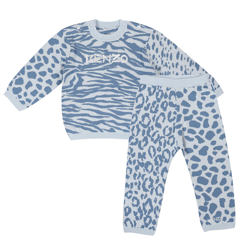 Blue Knitted Tracksuit - Les Petits