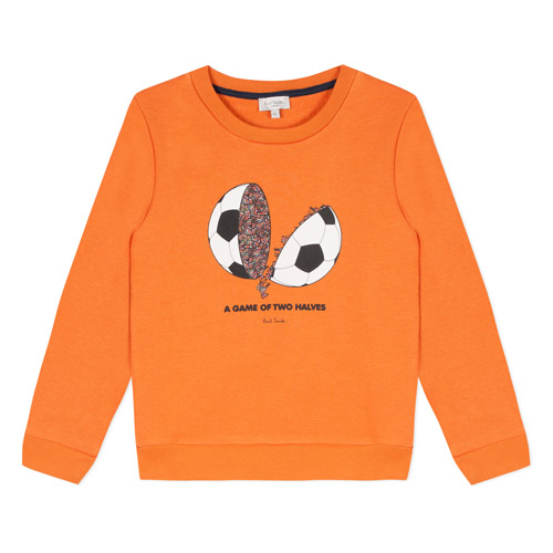 paul-smith-junior-orange-full-sleeve-round-neck-sweatshirt-with-football-pasted-69625-1
