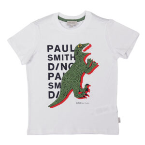 Paul Smith White Dinosaur Print T-Shirt