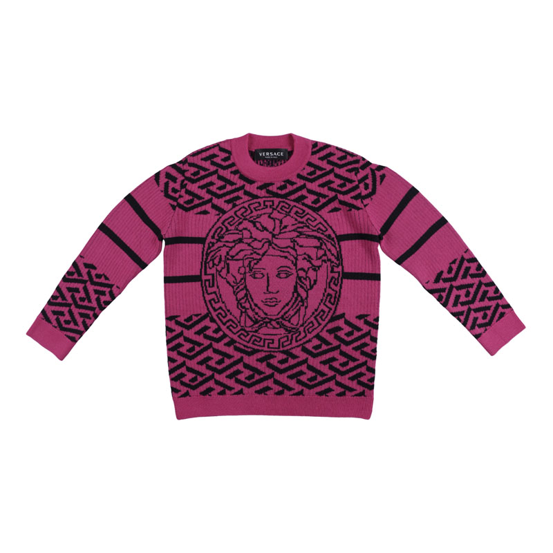 Pink Medusa La Greca Sweater - Les Petits