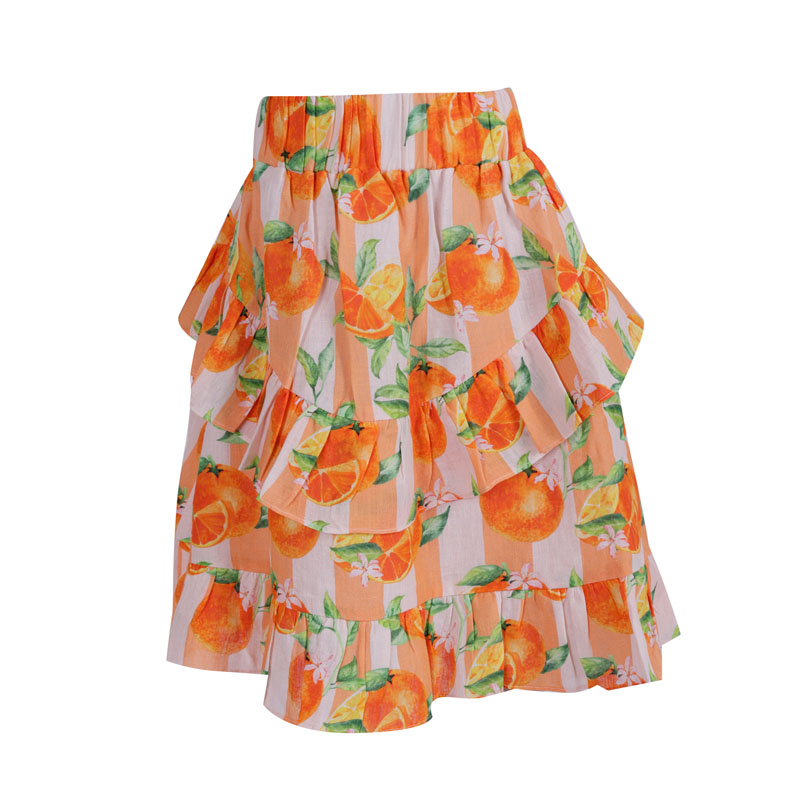 Ruffle Satin Skort  Orange Skirt  Southern Made Apparel