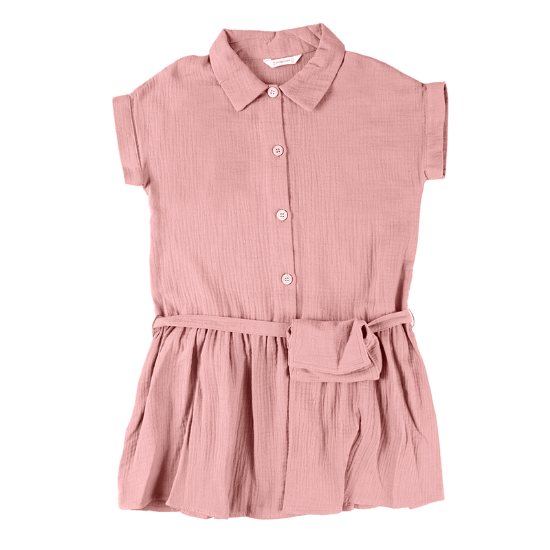 Pink Shirt Dress - Les Petits